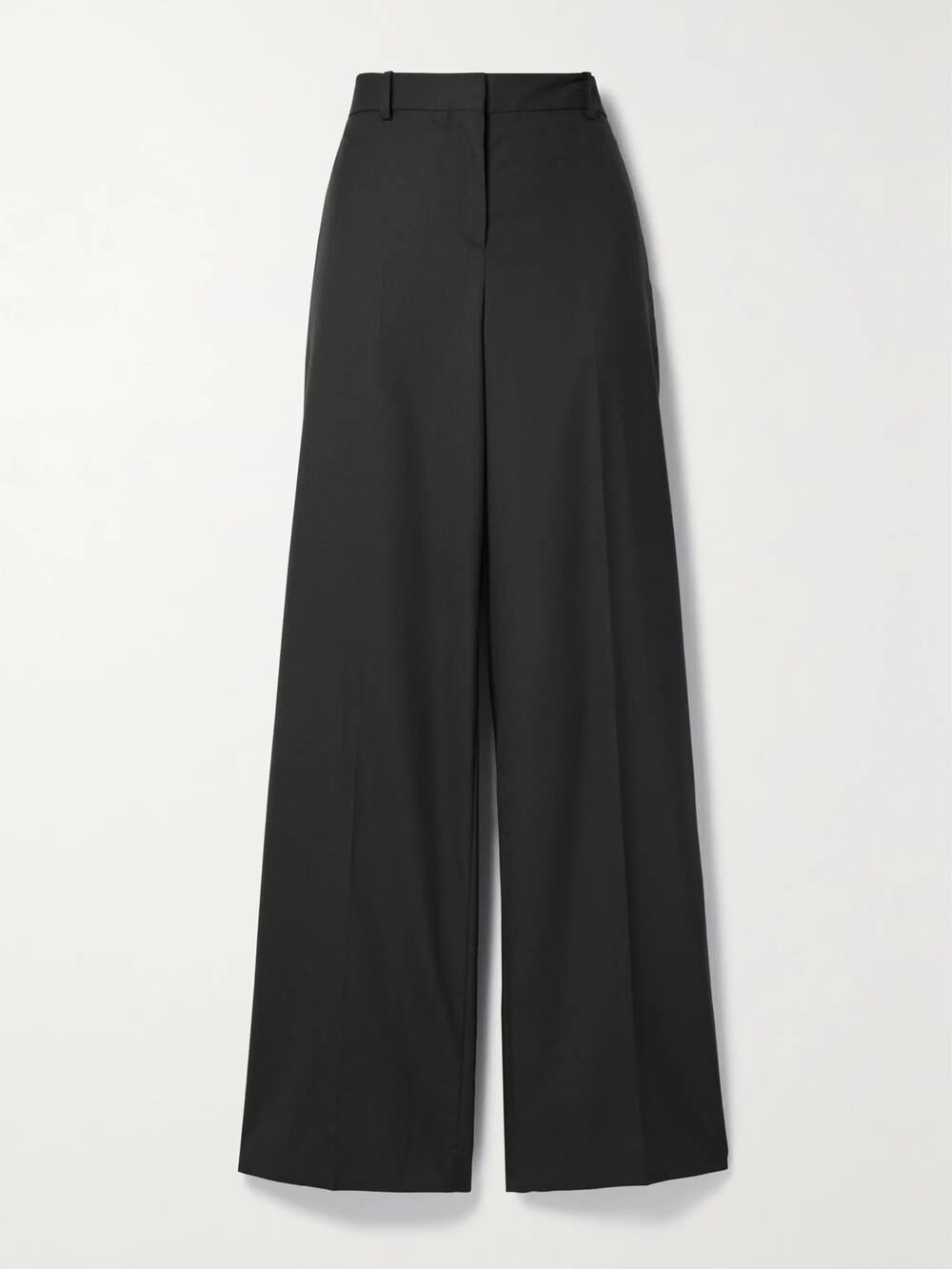 The Row Bufus Wool High Rise Wide Leg Trouser Pants Black Size 6